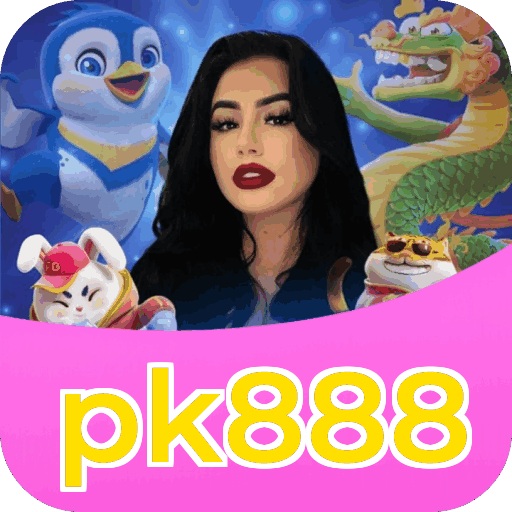 Interface do aplicativo pk888 mostrando jogos disponíveis no iOS e Android